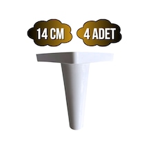 Rüzgar Plastik 14cm Ayak Mobilya Masa Ve Dolap Ayağı 14cm Beyaz 4 Adet Beyaz