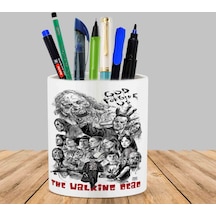 The Walking Dead Karakalem Kaktüs Sukulent Saksı Kalemlik