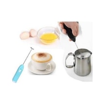 Mini Mikser Kahve Süt Köpürtücü Karıştırıcı Cappucino Mixer Pilli Çırpıcı Çelik Diğer