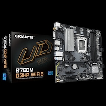 Gıgabyte B760m D3hp Wıfı6, 4xddr5, 2xm.2, Dp, Hdmı, Vga, Wi-fi 6e, Bluetooth V5.3, 12-13.14.nesil, L