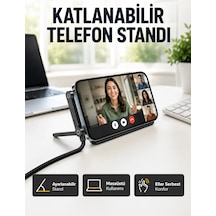 240w Type-c To Type-c Telefon Stand Özellikli Şarj Kablosu