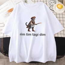 Flood Of Style Komik Bebek Lazanya Jant Tim Tagi Dim Sevimli T Yeni Erkek Kadın Rahat Gevşek Giysiler Beyaz