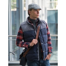 Erkek Slim Fit Lacivert Rüzgar Ve Su Itici Termo Iç Astarlı Nefes Alabilen Yelek Ncs Jeans 4514-Lacivert