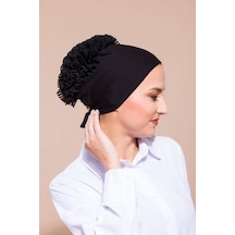 Slikonlu Kaymaz Dikişsiz Fırfırlı Bone Sdfpkdfb1001 Siyah