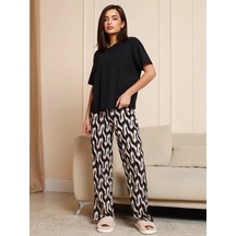 Aran Brand Büyük Beden Ev Tipi Yılbaşı Takımı Pijama 320846785 Siyah Aran Brand Büyük Beden Ev Tipi Yılbaşı Takımı Pijama 320846785 Siyah
