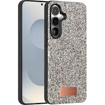 Onegif Samsung Galaxy S25 Plus Bright Simli Kapak - Gümüş