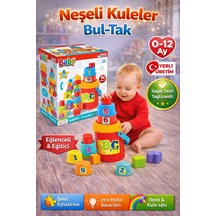 Neşeli Kuleler - Bultak - Eğitici Oyuncak - Motor Beceri - 0-3 Yaş Oyuncak
