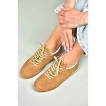 Fox Shoes U652846202 Taba Süet Kadın Spor Ayakkabı Sneakers Taba-süet
