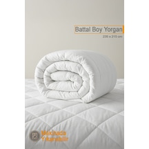 Ecotermo Battal Boy Microfiber Antialerjik Silikon Yorgan Çeyizlik Otel Yorganı 235x215 Cm Beyaz