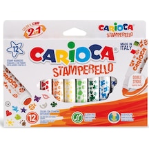 Carioca Stamperello Damga + Keçeli Kalem 12 Renk 42240