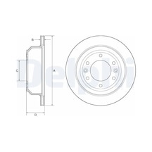 Delphı Bg4692c Arka Fren Diski 584114h300 - 2 Adettir