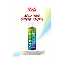 Mxs Ral 3001 Sinyal Kırmızı Akrilik Sprey Boya 400 Ml Siyah
