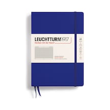 Leuchtturm1917 Not Defteri Orta Boy A5 , Sert Kapak, 251 Numaralandırılmış Sayfa, Mürekkep Ink - Kareli Lacivert
