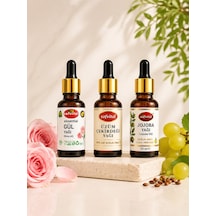 Gül+jojoba+üzüm Çekirdeği Yağı Cilt Bakım Yağ Seti 3 Lü Işıltı Ve Nem Desteği 3x20 Ml