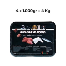 Barftr Rıch Raw Food 4 KG Yetişkin Köpek Maması 4 x 1 KG