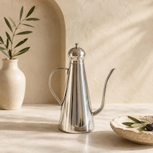 1 Litre Paslanmaz Çelik Sızdırmaz Yağdanlık - Damlatmaz Hassas Döküm Ağızlı Ergonomik Çelik Yağdanlık Diğer