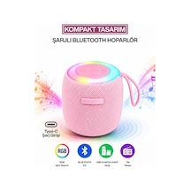 Rgb Işıklı Şarjlı Bluetooth Hoparlör - Type-c - Fm Radyo - Usb - Hafıza Kartı