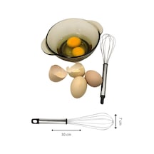 Paslanmaz Lüx Metal Saplı Çırpma Karıştırma Teli Çırpıcı 30 Cm Çelik Diğer