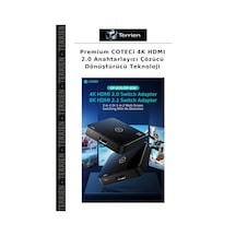 Premium Coteci 4k Hdmı 2.0 Anahtarlayıcı Çözücü Dönüştürücü Teknoloji