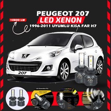 Peugeot 207 1996-2011 Kısa Far Uyumlu Şimşek Etkili Led Xenon Premium Series H7