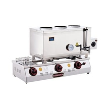 Işıkgaz Silverinox Doğalgaz + Elektrikli 40 Litre 3 Demlikli Çay Kazanı Slvr-2101-d