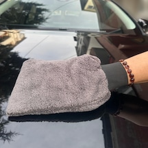 Mikrofiber Oto Yıkama Eldiveni Araç Yıkama Eldiveni Premium Gri