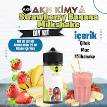Strawberry Banana Milkshake Dıy Kit Çilek Muz Gıda Aroması %20 Oranda Aroma İçerir Hazır Değildir 100 Ml