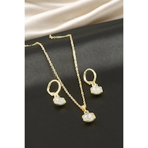 Yıldız Taşlı Set Kolye Elk-bjtıeg Sarı