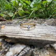 0,50Ct Mekik Pırlanta(Sıgnty)Tektaş Modern Tasarım 14 Ayar Altın 552950062