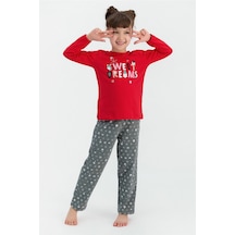 Rolypoly RP2586-2 Kız Çocuk Pijama Takımı Kırmızı