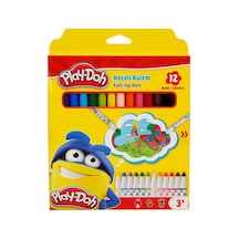 Play-doh 12 Renk Keçeli Kalem Karton Kutu 5 Mm Ölçüler 17,5 X 2 X 23 Cm Ke007