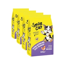 Smile Cat Yetişkin Kısır Kedi Tavuklu 1 Kg Kuru Mama 4 Paketi 103 Ivory