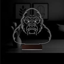 Luvivia Goril Gorilla 3d Lamba - Masa Gece Lambası V2 Şeffaf
