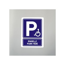 Engelli Park Alanı Baskı Arkası Yapışkanlı Dekota Üzeri Arkası Yapışkanlı 14x20 Cm