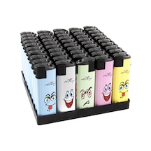 Çakmak Mix 2000 Turbo Emojili Çakmak Rüzgarda Sönmeyen 50'li