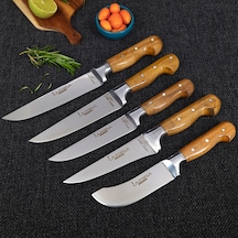 Lazbisa Hand Craft 5 Parça Mutfak Bıçak Seti Et Ekmek Sebze Ys012