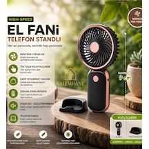 Kalemhane Mini El Fanı- 3 Kademeli Turbo Güç Siyah