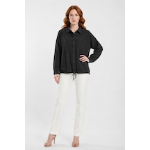 Neden Tekstil Oversize Siyah Kadın Ceket