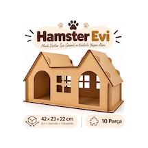Alg Wood Design Hamster Evi 10 Parça Mdf Ahşap Hamster Yuvası 42 23 22 Cm - Büyük Boy