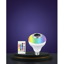 12w Led Ampul Renkli Işık Dahili Hoparlör Xuczlambahoparlörrr-2