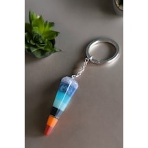 7 Çakra Taşı Anahtarlık Pandül Ametist Lapis Lazuli Mavi Kuvars Aventurin Kaplan Gözü Akik Jasper
