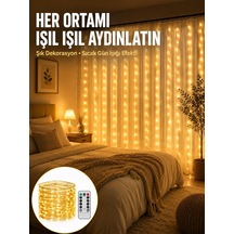 Ers Dekoratif Perde Peri Led Günışığı Renk 8 Fonksiyonlu Işık Yeni Nesil