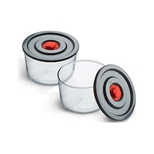 Yuvarlak 2 Li Borosilikat Cam Saklama Kabı Seti, 0.35 L X 2, 116 76 Mm, Sızdırmaz Kapak, Mikrodalga-fırın-buzdolabı-bulaşık Makinesi Uyumlu