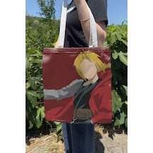 Zipzap Fullmetal Alchemist: Brotherhood V3 Yazlık Kışlık Çift Taraflı Kanvas Baskı Bez Çanta Anime Çantası
