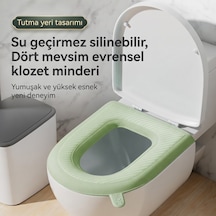 Bakgelal Yumuşak Klozet Minderi Yıkanabilir Silinebilir Esnek Klozet Oturma Pedi - 9010462445883 Açık Yeşil