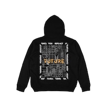 Tarzsokak Future Siyah Oversize Unisex Kapüşonlu Sweatshirt Hoodie