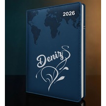 Bk Gift Kişiye Özel İsimli Termo Sert Kapak 2026 Lacivert Ajanda -5, Öğretmenler Günü Hediyesi, Yeni İş Hediyesi 35275 Bk Gift Renkli