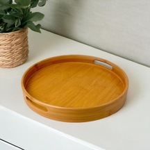 Yuvarlak Bambu Tepsi 35cm, Daire Sunum