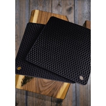 Happy Nest Silikon Mutfak Eldivenleri 2'li Set 196367620 Siyah