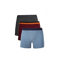 İbrahim Burak Etiler Collection Moda Çizgi Erkek Penye 3'lü Boxer 40093 Çok Renkli